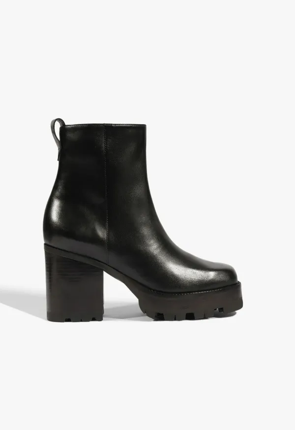 240 Leather Bootie - Black