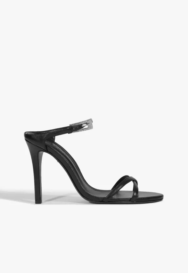Aileen Glam Leather Sandal - Black