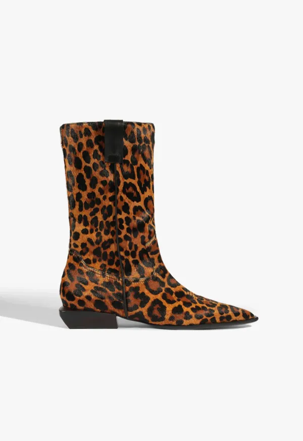 Ashley Hair Calf Bootie - Leopard