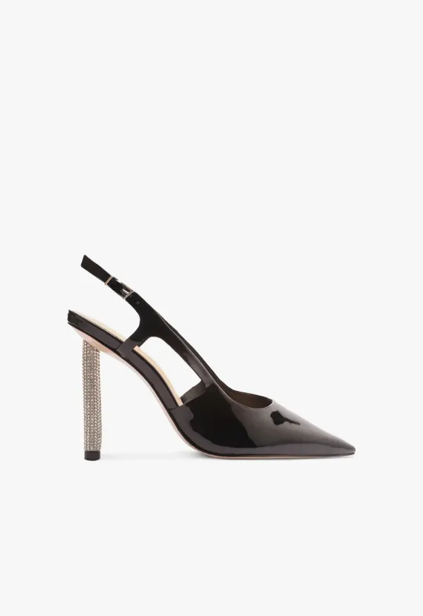Boris Glam Pin Heel Pump - Black