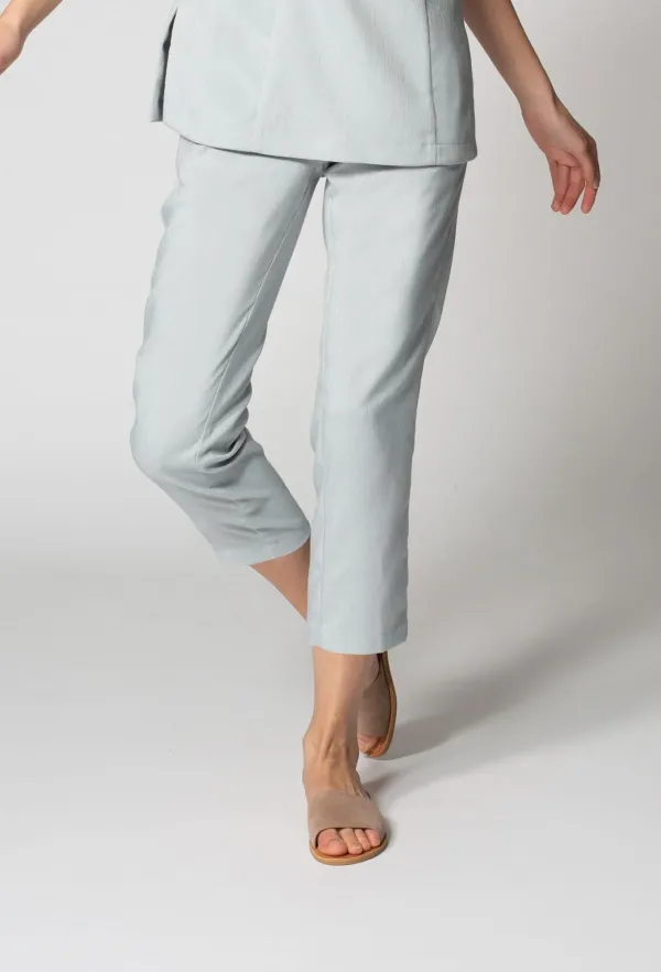 Faux Linen Womens Crop Pant