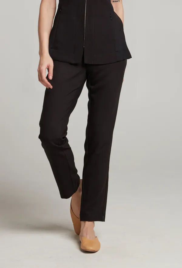 Faux Linen Womens Long Pant