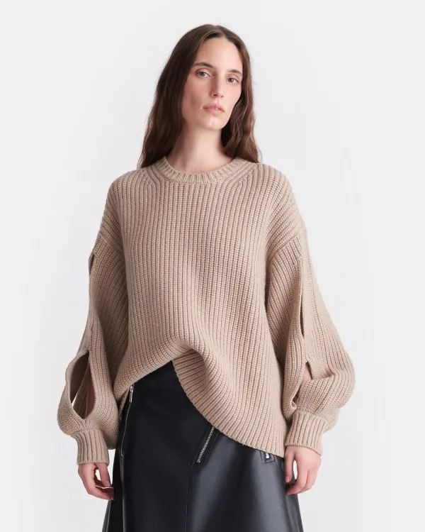 Jacint - Cashmere-Blend Sweater - Oatmeal - Beige