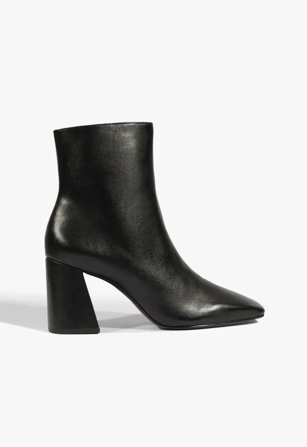 Leia Leather Bootie - Black