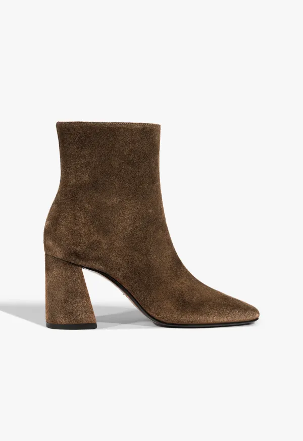 Leia Suede Bootie - Pecan Brown