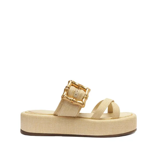Lola Flatform Sandal - Eggshell