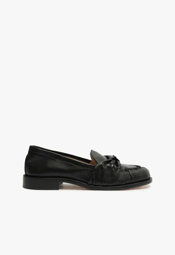 Luca Leather Flat - Black