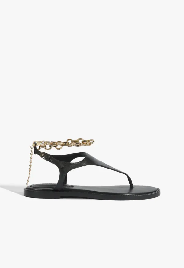 Lys Leather Sandal - Black