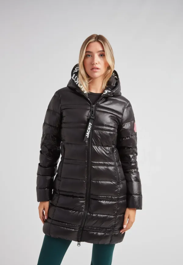 R4D Tramline Down Coat Lux Black - Black/Black