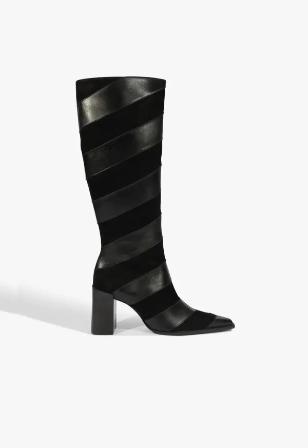 Raffaela Up Chevron Boot - Black