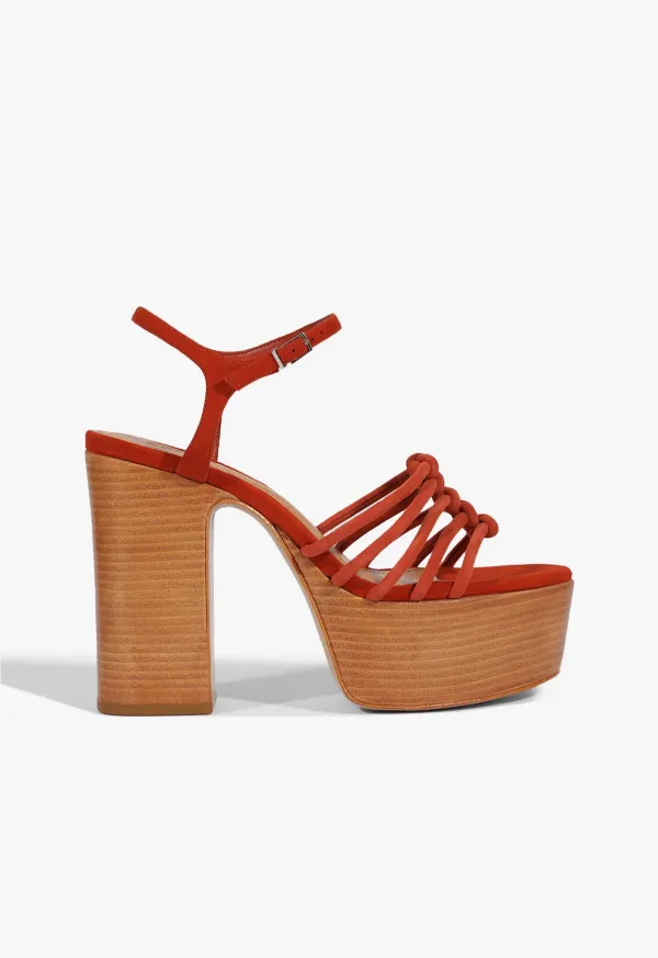 Sandy Platform Sandal - Sunset Ochre