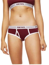 00SEX10TAWA Women's Underwear Piping Logo Cotton Panties, red (orange-ish), S
