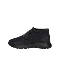 09a2 Men's Casual Ankle Boots in Real Suede Blue Flexible Lightweight Wedge, blue, 10 UK