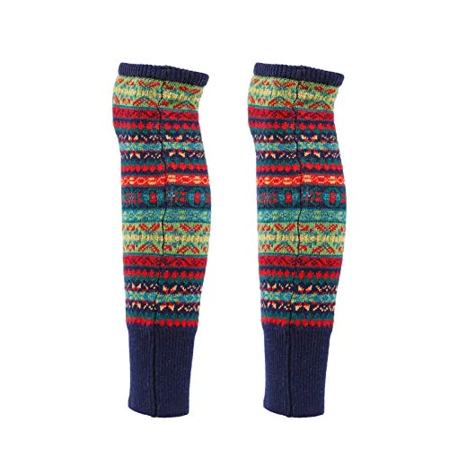 1 Pair Cable Knit Leg Warmers Lady Winter Knitted Crochet Legging Socks Long Boots Cover Winter Leg 