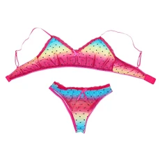 1 Set Set Female Bikini Rainbow Bikini Womens Temptation Kit Womens Dress Suits for Beach Spandex Rose Color 1 Set Set Female Bikini Rainbow Bikini Womens Temptation Kit Womens Dress Suits for Beach Spandex Rose Color