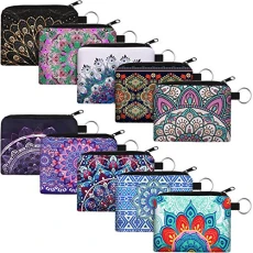 10 Pieces Small Coin Purse Boho Change Purse Pouch Mini Wallet Coin Bag with Zipper for Women Girls (Bohemian Series) 10 Pieces Small Coin Purse Boho Change Purse Pouch Mini Wallet Coin Bag with Zipper for Women Girls (Bohemian Series)