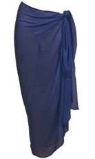 100% Cotton Plain Sarong (Navy Blue)