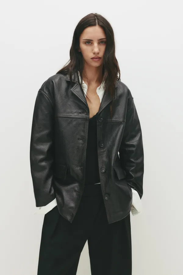 100% Leather Jacket - Black