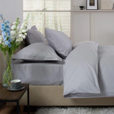 1000 Thread Count Cotton Super King Fitted Sheet Platinum - Silver