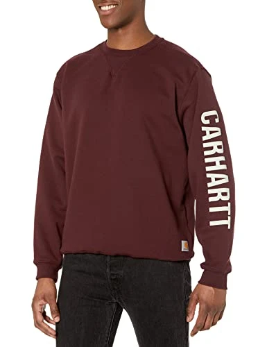 105444 Loose Fit Midweight Crewneck Graphic Logo Sweatshirt PORT M