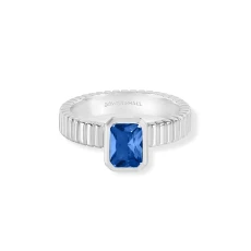 14k Lab Grown Sapphire Octagon Twist Twinkle Ring