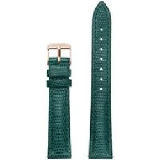 16mm Emerald Green & Rose Gold Lizard Strap