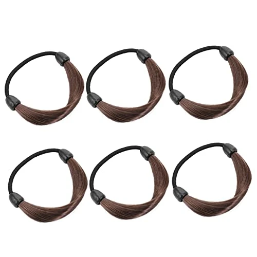 18 Pcs Wig Elastic Hair Band Stretch Hair Ties Wrap Around Ponytail Human Hair Women Headdress Wig Hair Rope Tie Dreadlock Ponytail Head Bands No Miss Headband Plastic