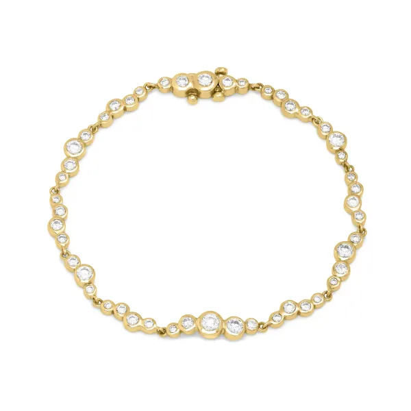 18k Gold & Diamond Cascade Line Bracelet - 225ct