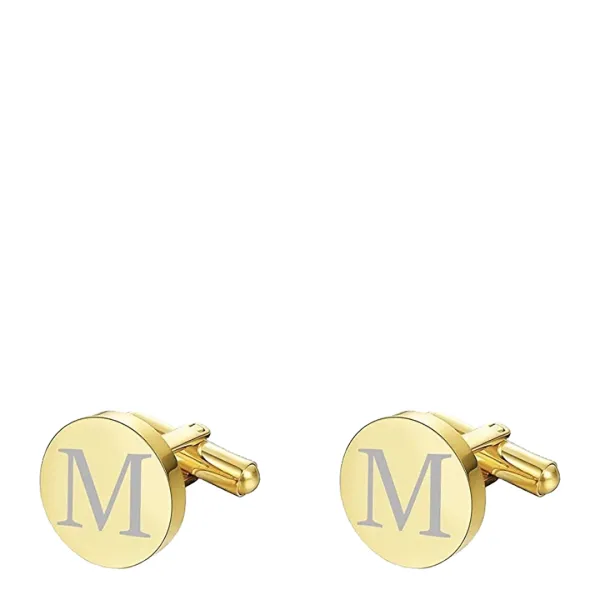 18K Gold Initial Cufflinks
