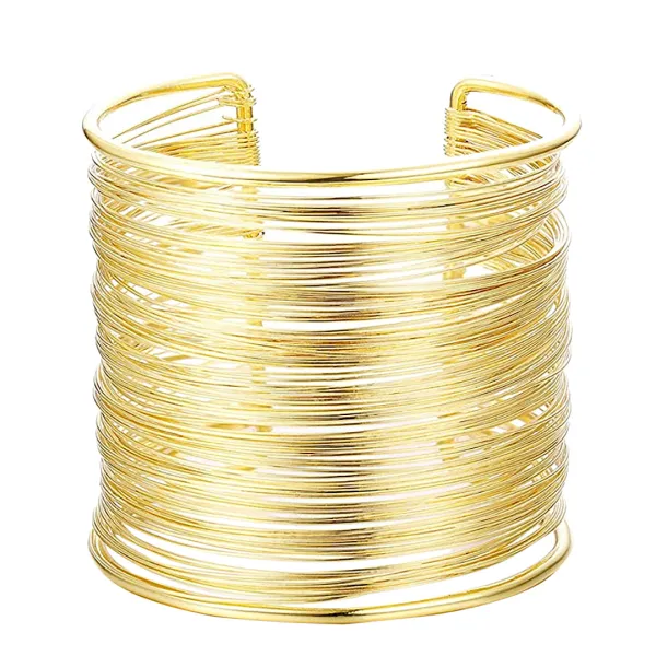 18K Gold Plated Wide Cuff Bangle