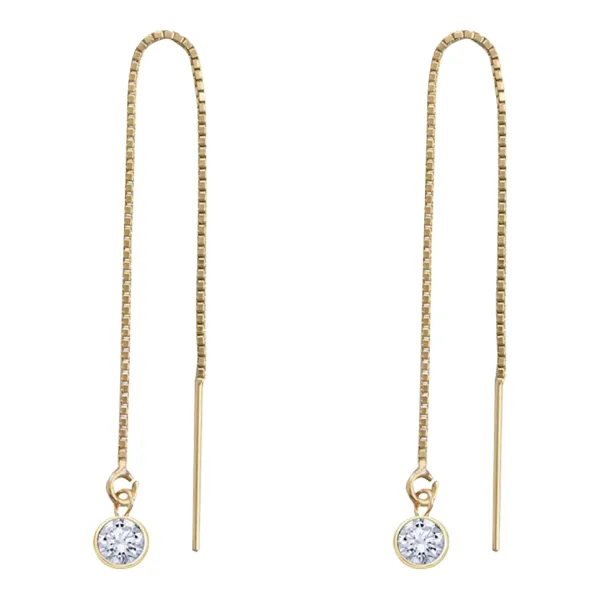18K Gold Plated Zirconia Drop Earrings