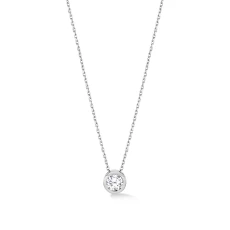 18k Gold Solitaire Cascade Diamond Pendant