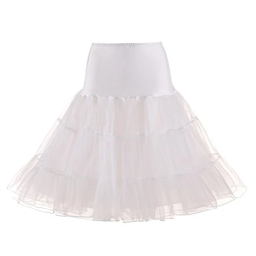 1950 Petticoat Hoop Skirt Underskirt Petticoat Underskirt Crinoline for Rockabilly Dress White