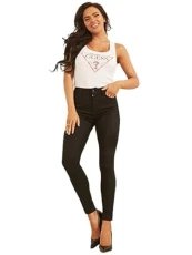 1981 High-Rise Coated Skinny Jeans, Ecru Tint Wash