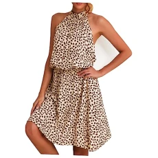 1pc A Line Casual Dress Halter Neck Wrap Dress Strapless Shoulders Dress Flower Floral Dress De Mujer Halter Neck Gown Tie up Dress Short Ladies Dresses Skirt Miss Summer Khaki 1pc A Line Casual Dress Halter Neck Wrap Dress Strapless Shoulders Dress Flower Floral Dress De Mujer Halter Neck Gown Tie up Dress Short Ladies Dresses Skirt Miss Summer Khaki