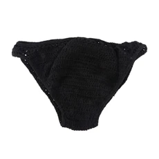 1pc Beach Bikini Bottoms Women Swimsuits Women Bikini Underwear Beach Bikini Underpants Womens Swim Tops Girls Swimwear Knitted Cotton Shorts Miss to Weave Acrylic Beach Black
