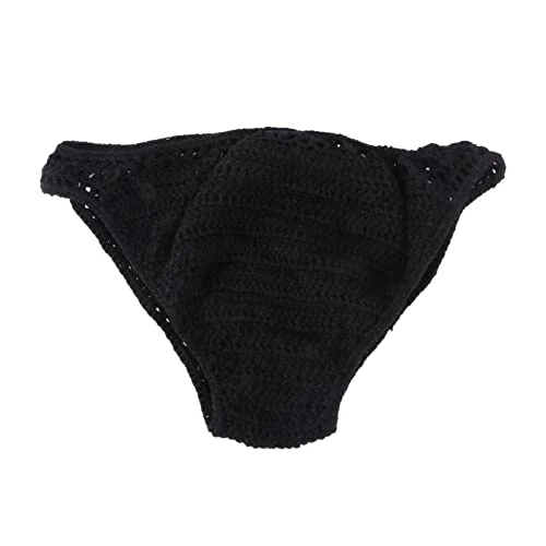 1pc Beach Bikini Bottoms Women Swimsuits Women Bikini Underwear Beach Bikini Underpants Womens Swim Tops Girls Swimwear Knitted Cotton Shorts Miss to Weave Acrylic Beach Black