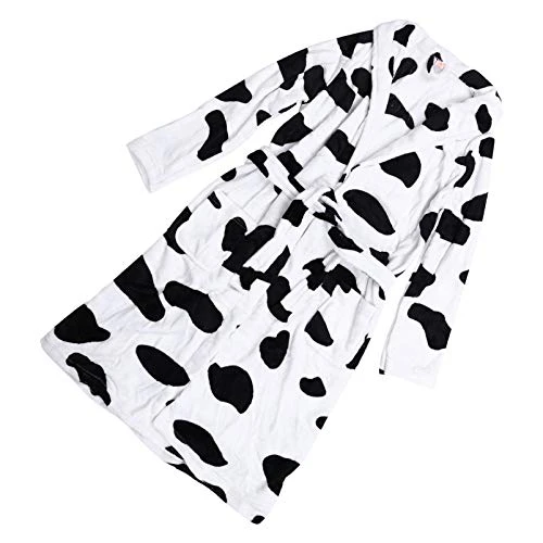 1pc Cow Pajamas Women Coral Fleece Sleepwear Warm Pajamas for Winter Cow Hoodie Winter Nighties for Women Warm Womens Pajamas Housecoat Cattle Men and Women Dressing Gown Cosplay