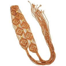 1pc Ethnic Belt Waist Belt for Women Bohemian Belt Rope Belt Braid Waist Belt Wrap Belts for Women Woman Belts for Dresses Waist Chain Miss Wax Rope Weaving Waist Ornaments Tassel