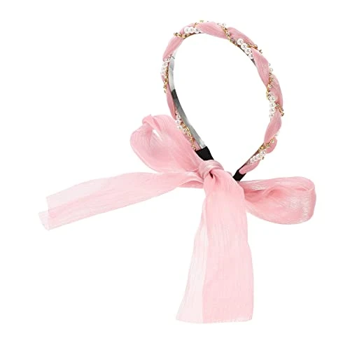 1pc Headband Head Wrap Headdress for Girls Makeup Women Hairband Hair Ties for Women Hairband Decoration Adorable Hair Clasp Face Washing Hairband Bow Ribbon Wedding Polyester Miss