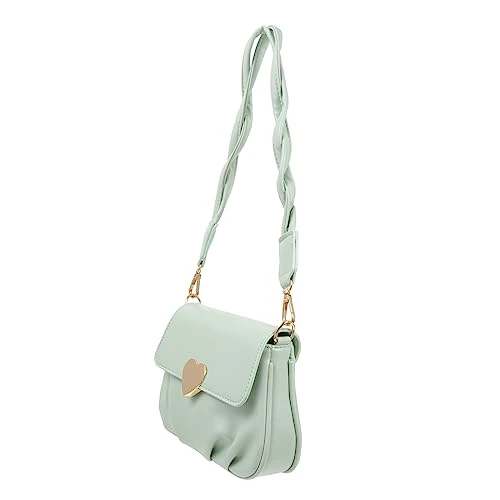 1pc Peach Heart Lock Fold Women Crossbody Purses Women Shoulder Bag Messenger Bag for Women Crossbody Purses for Women Womens Shoulder Handbags Wallet Pu Leather Women' Bag