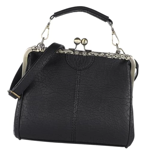 2 Pcs Messenger Bag Women's Handbag Shoulder Bag Tote Bag Chic Women's Wallets Tote Purse for Women Handbags Black Purse Kiss Lock Purse Handbag Women Handbag Casual Bag