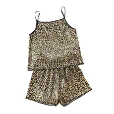2 Piece Women's Pyjama Sets,Pjs Sets,Summer Women's Sleepwear Set Summer Soft Breathable Loungewear Women's Nightwear (Suspender +Shorts)