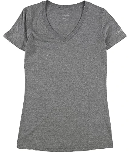 2015 Crossfit Games Atlantic Regional Women's Grey Dueling Icons V-Neck T-Shirt AT2277, Grey, S