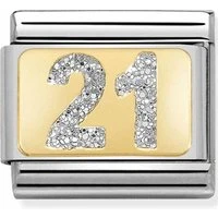 21st Birthday Glitter Charm