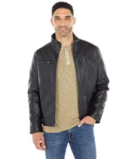 26.5" Zip Front Trucker Jacket - Black - Large