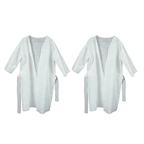 2pcs Disposable Bath Skirt Women Skirts Mens Nightshirts for Sleeping Spa Robes for Men Barber Cape Kimono Sleepwear Travel Bathrobe Customer Service Man White Portable Cotton