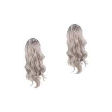 2pcs Wig Fake Hair Halloween Party Hair Aaccessory Cosplay Hair Supplies Hairpiece for Party Artificial Long Hair Women's Full Headgear European and American 2pcs Wig Fake Hair Halloween Party Hair Aaccessory Cosplay Hair Supplies Hairpiece for Party Artificial Long Hair Women's Full Headgear European and American