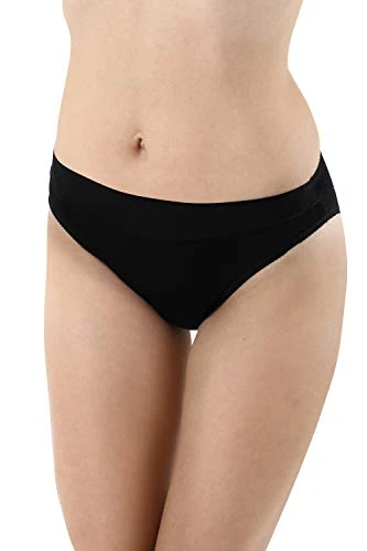 3-Pack Women's Classic French Cut Briefs Made of Cotton and Spandex Black S