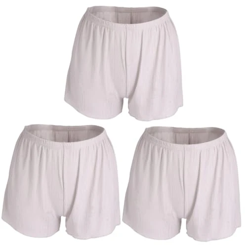 3 Pcs Women's Leggings Short Slips under Dresses Women Short Legging Cotton Legging Shorts Safety Panties High Waisted Dresses for Women Lady Underwear 9% Spandex Miss Pants Summer